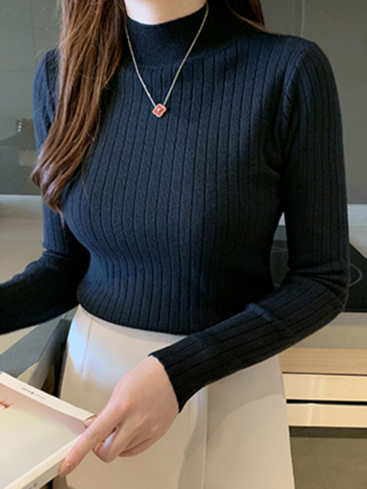 Ribbed Knit Sweater - 2026 New Autumn Winter Knitted Ribbed