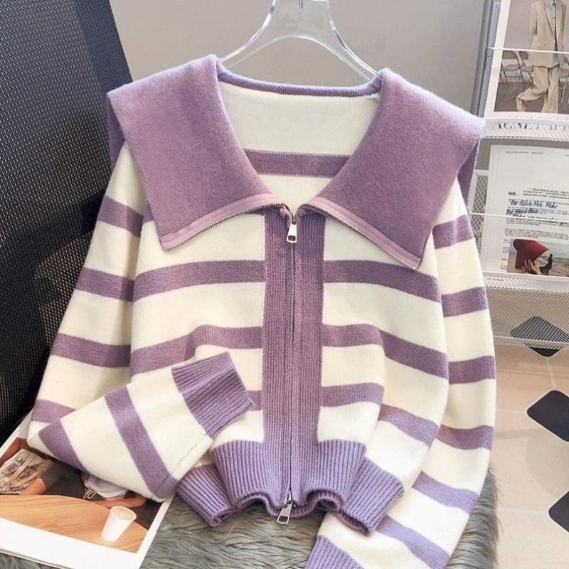 Women'S Fashion Trends Fall 2025 - Striped Cardigan For Women Vintage Youth