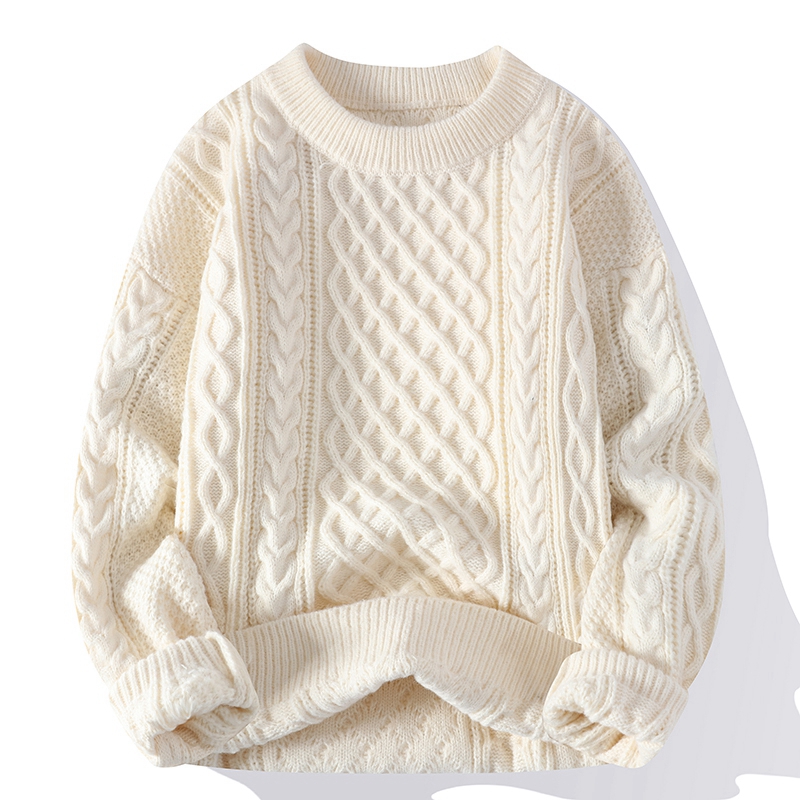 Autumn Winter Men Sweater Vint - огляд і ціна Ribbed Knit Sweater