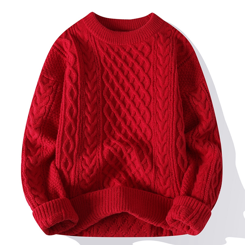 Autumn Winter Men Sweater Vint - огляд і ціна Ribbed Knit Sweater