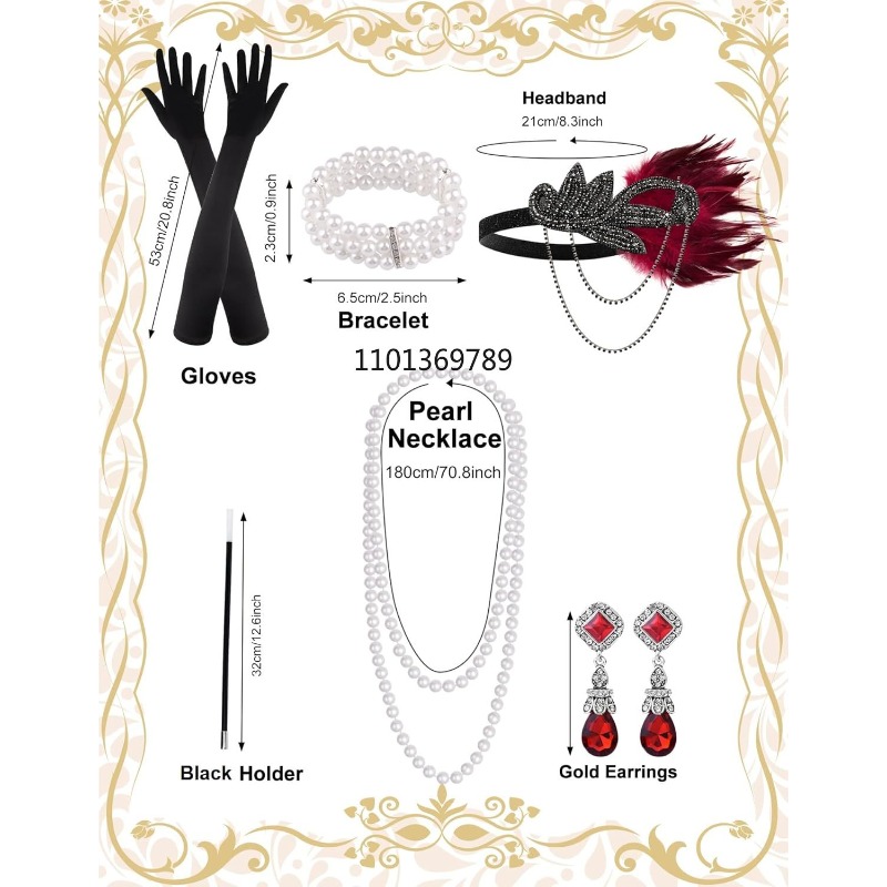 6 Pcs 1920s Flapper Accessorie - огляд і ціна Women'S Fashion Roaring 20S