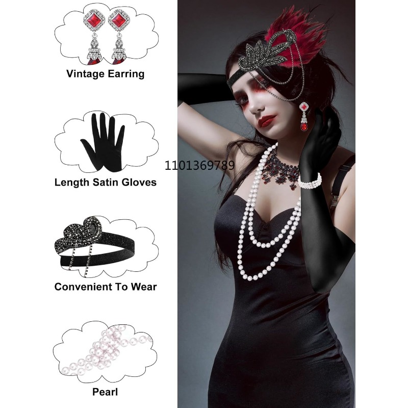 6 Pcs 1920s Flapper Accessorie - огляд і ціна Women'S Fashion Roaring 20S