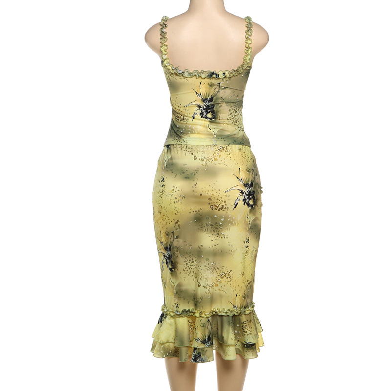 Women's Dress 2 Piece Floral P - огляд і ціна Asymmetric Top Women