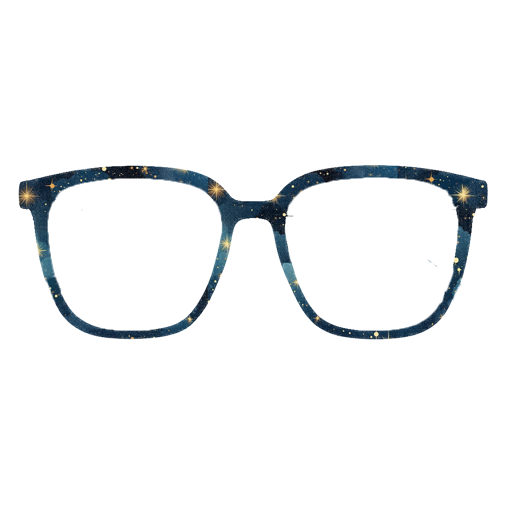 Starry Sky Star Print Square E - огляд і ціна Women'S Fashion Eyeglass Frames