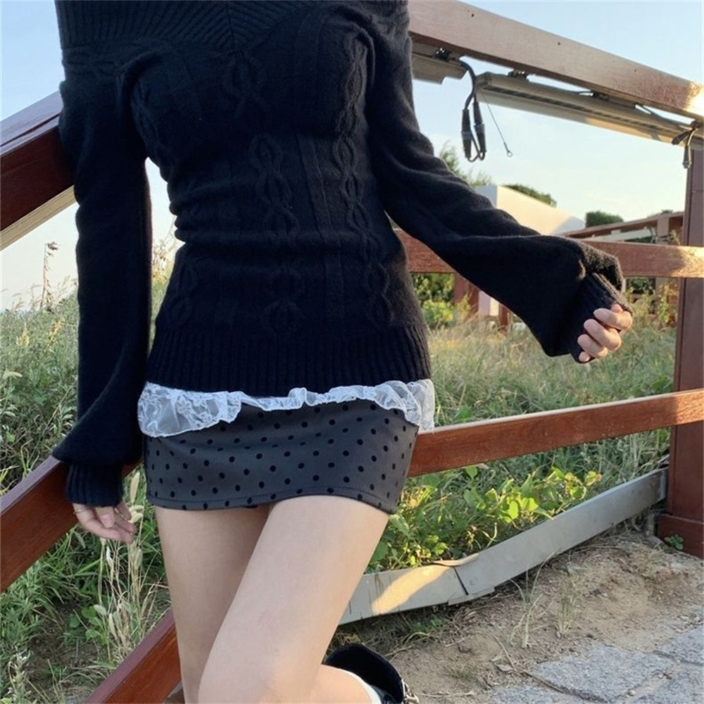 Y2K Fashion Vintage V-neck Rib - огляд і ціна Ribbed Knit Sweater