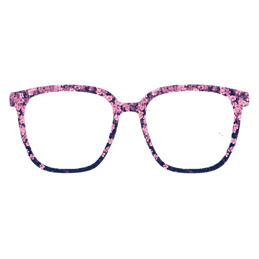 Vintage Floral Print Square Ey - огляд і ціна Women'S Fashion Eyeglass Frames
