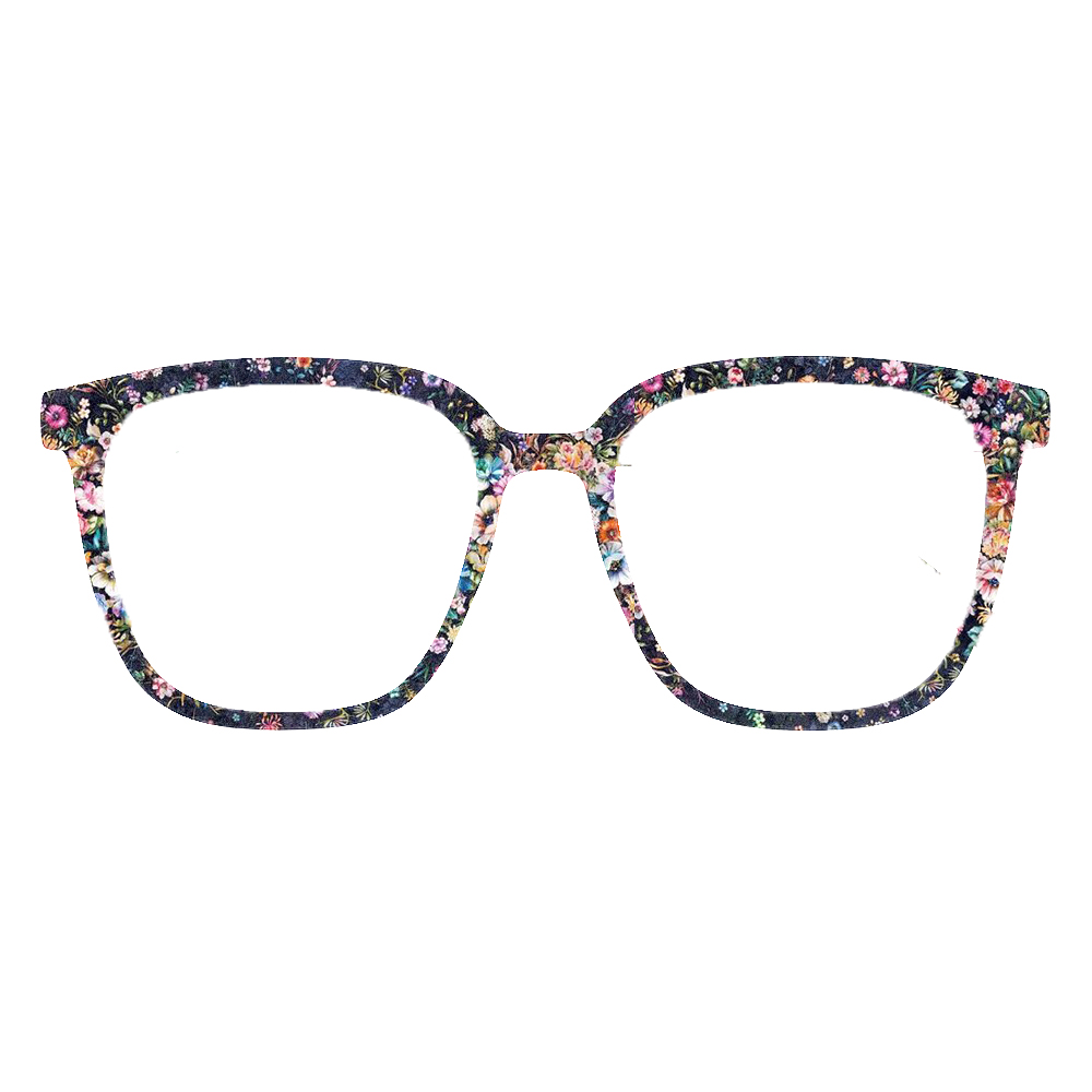 Vintage Floral Print Square Ey - огляд і ціна Women'S Fashion Eyeglass Frames