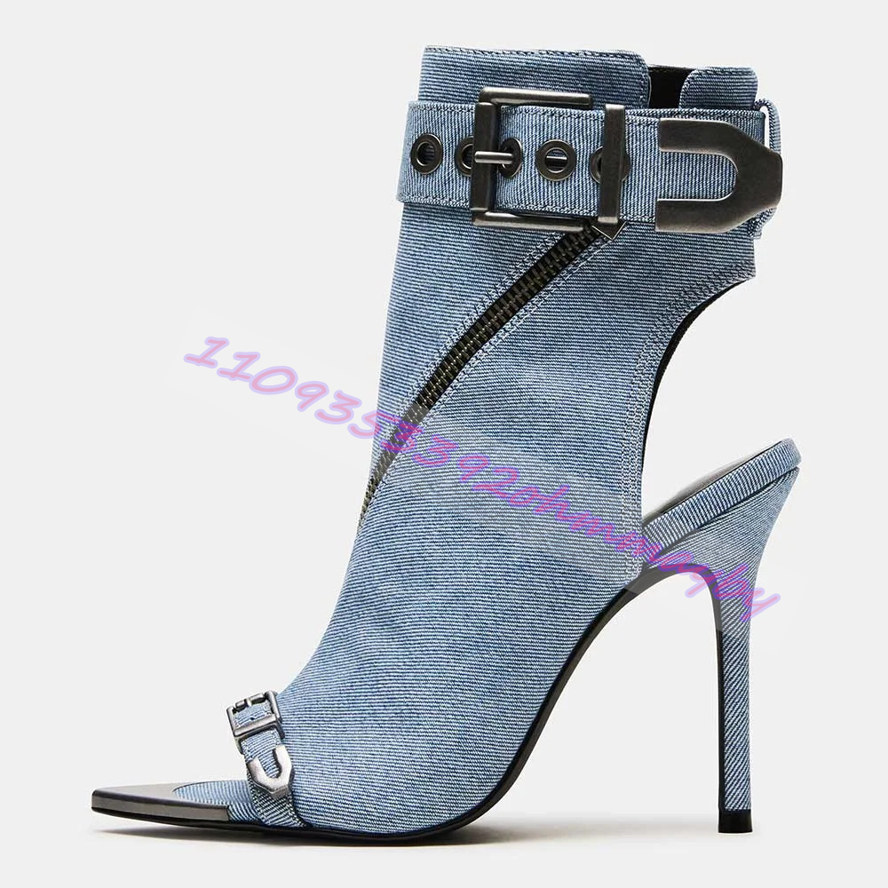 Summer Blue Denim Pointed-Toe  - огляд і ціна Women'S Fashion Leather Boots