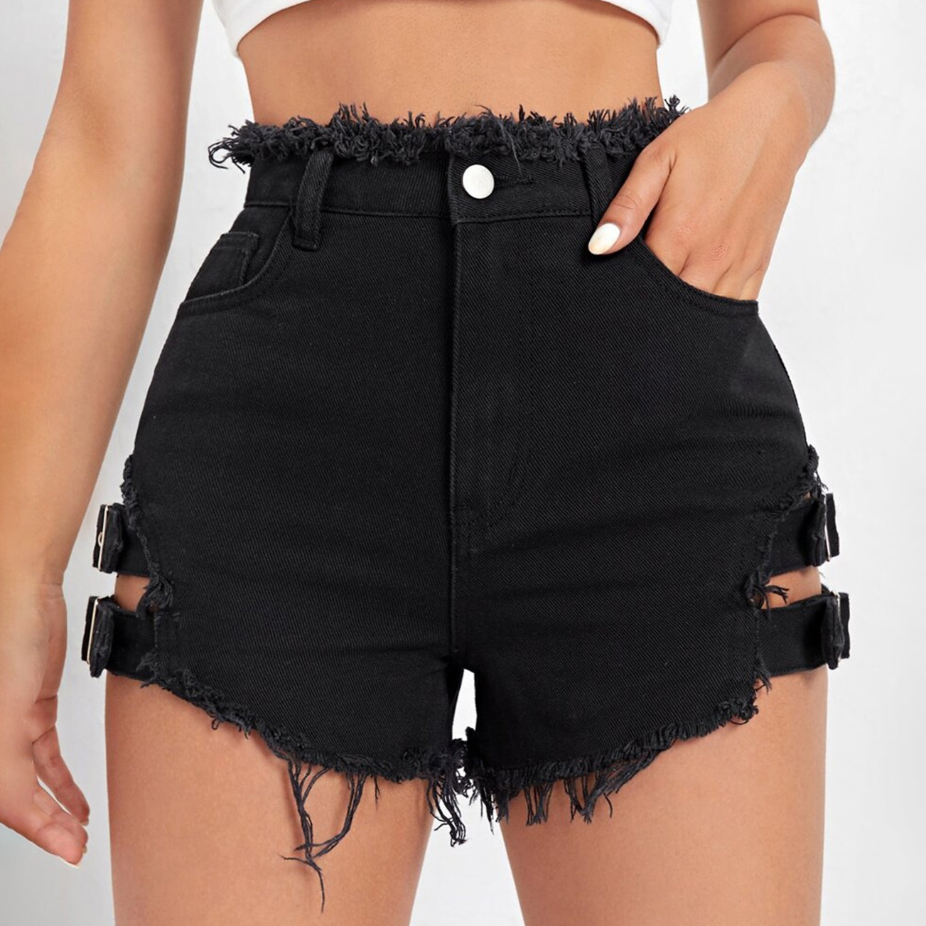 Women High Waist Denim Shorts  - огляд і ціна Women'S Fashion Trousers