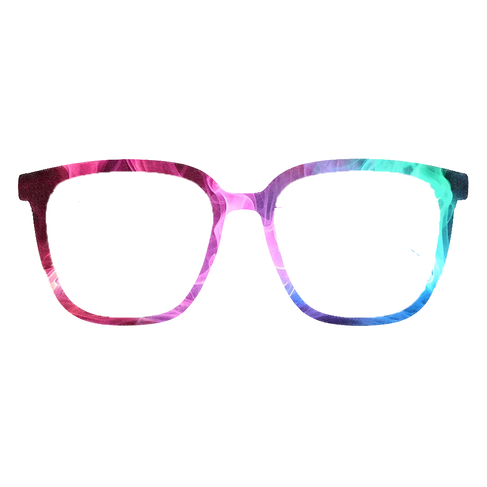 Neon Smoke Flame Pattern Squar - огляд і ціна Women'S Fashion Eyeglass Frames