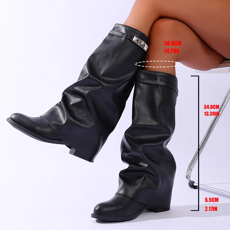 Brand Design Black Pu Leather  - огляд і ціна Women'S Fashion Leather Boots