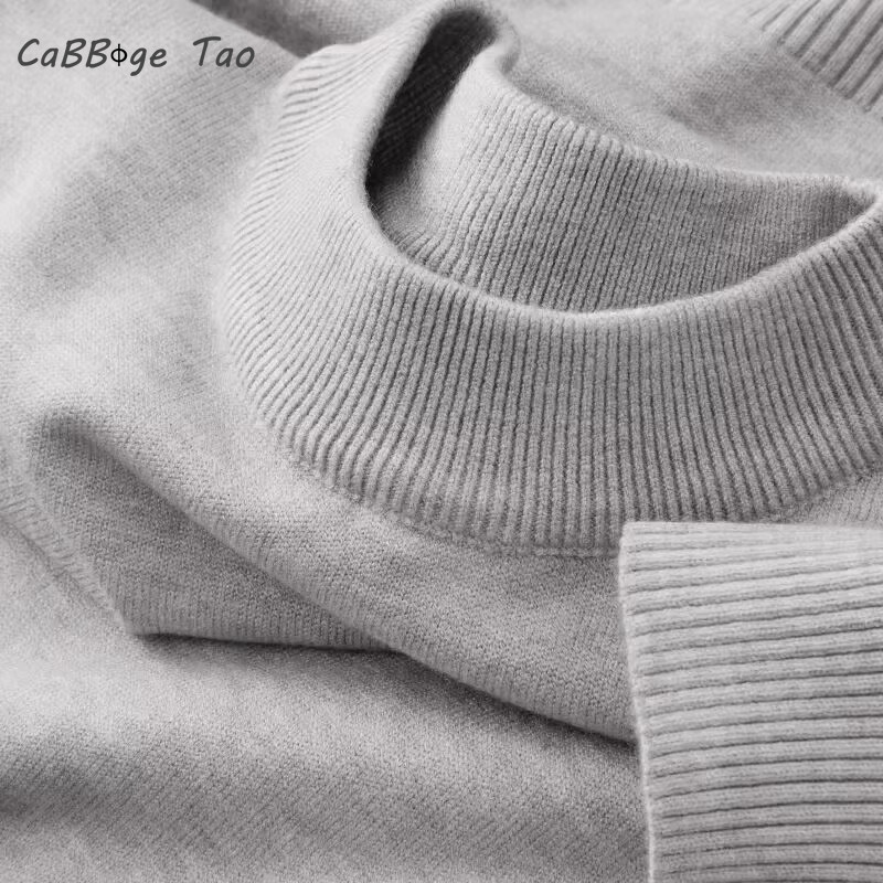Autumn New Men's Casual Mock T - огляд і ціна Ribbed Knit Sweater