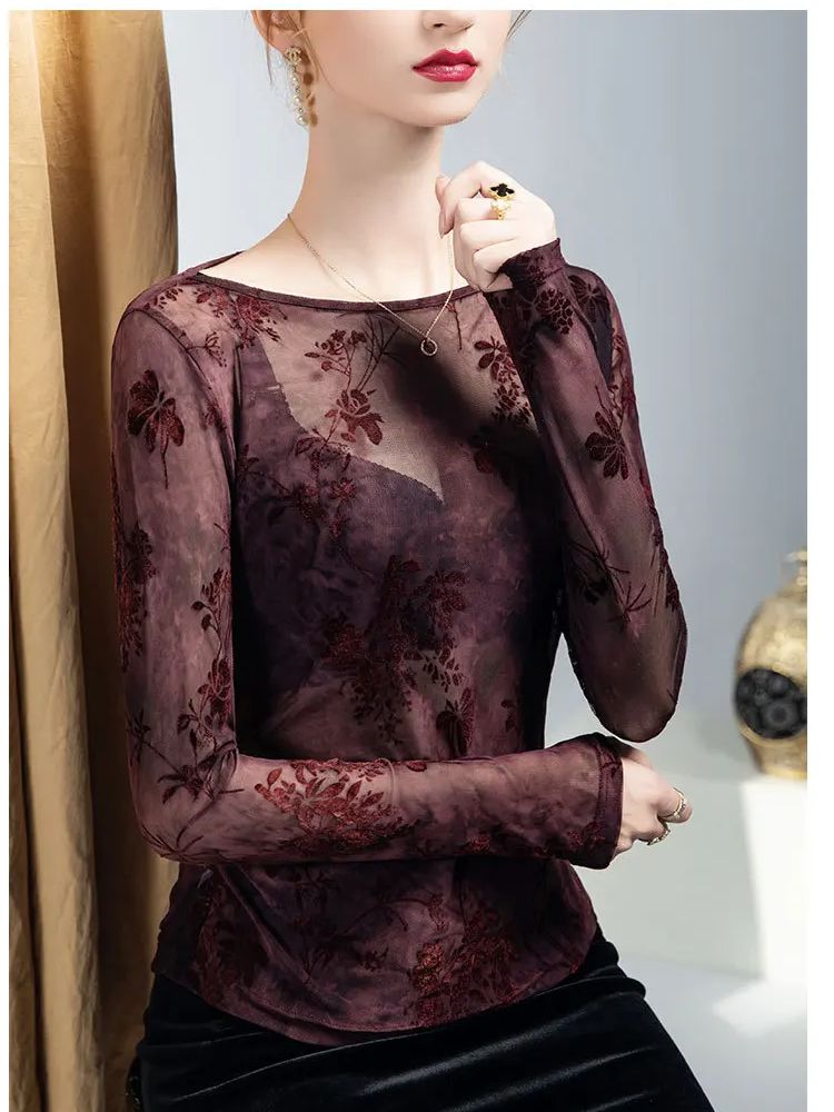 Women's Round Neck Flocked Pri - огляд і ціна Women'S Fashion Trends Fall 2025
