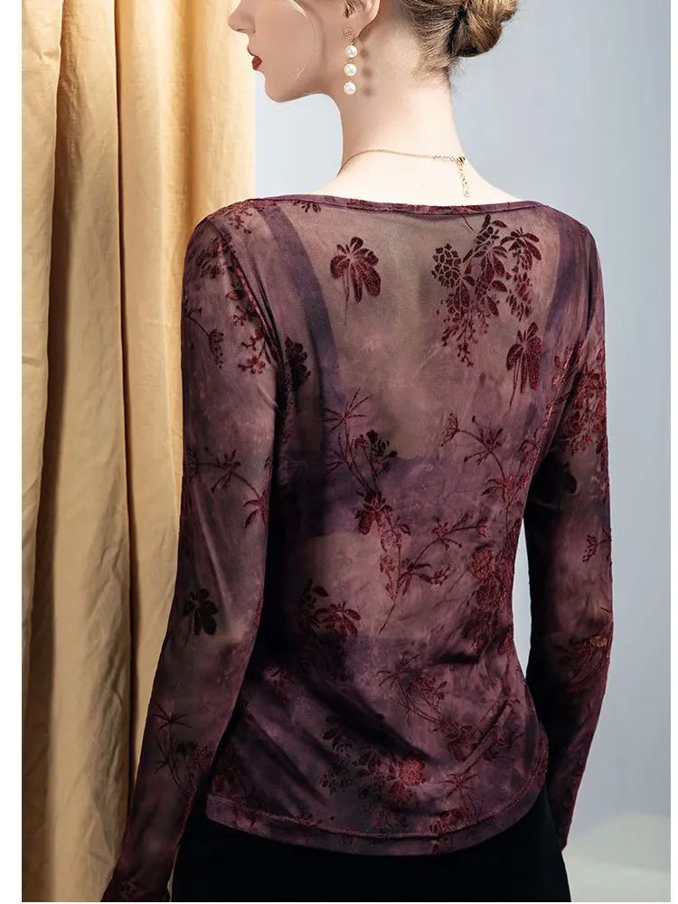 Women's Round Neck Flocked Pri - огляд і ціна Women'S Fashion Trends Fall 2025