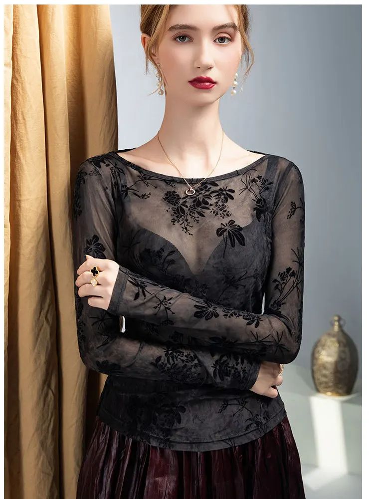 Women's Round Neck Flocked Pri - огляд і ціна Women'S Fashion Trends Fall 2025