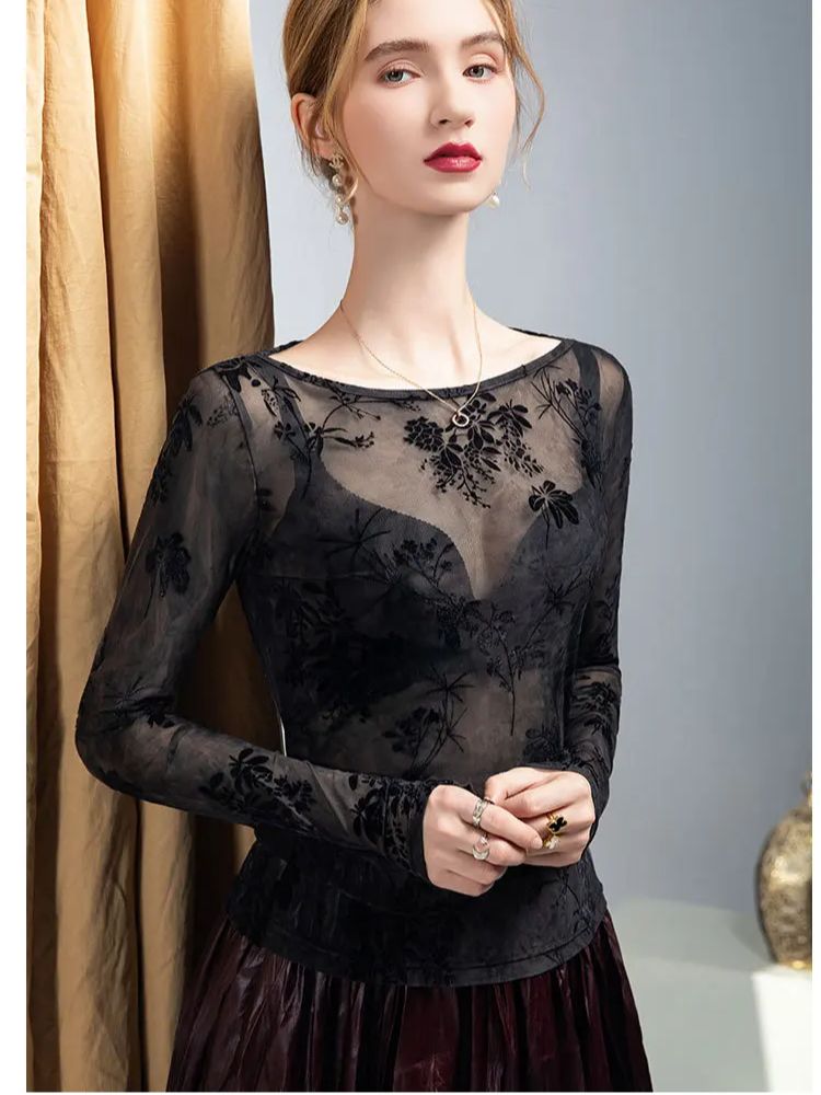 Women's Round Neck Flocked Pri - огляд і ціна Women'S Fashion Trends Fall 2025