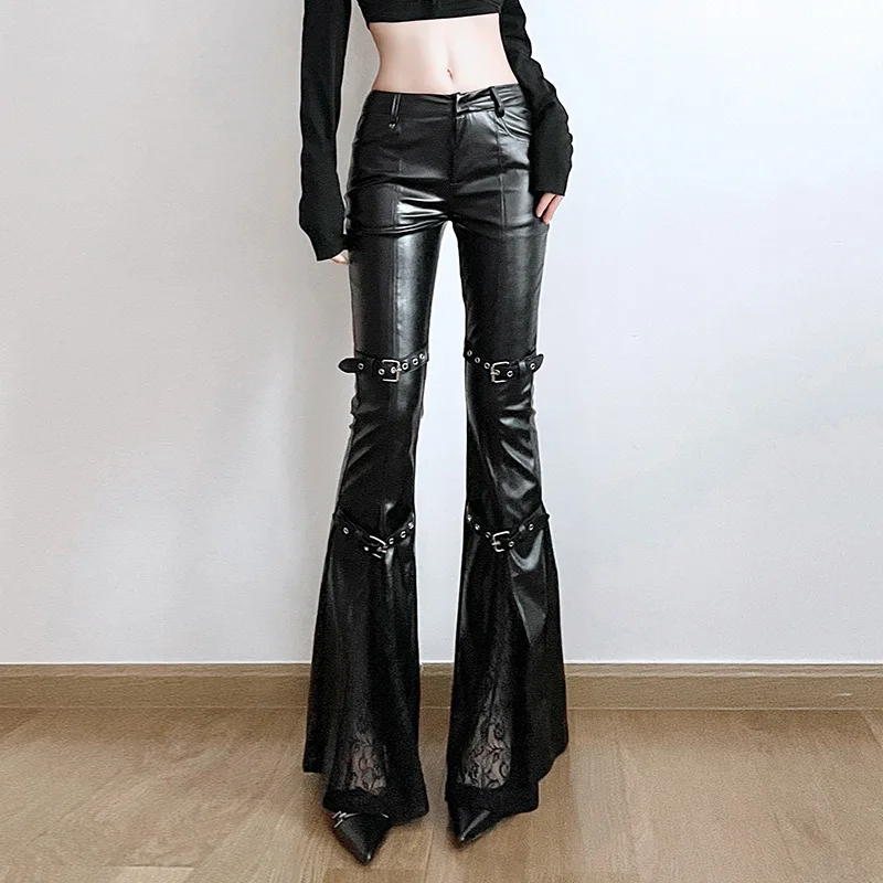 Women's PU Leather Flare Pants - огляд і ціна Women'S Fashion Trousers