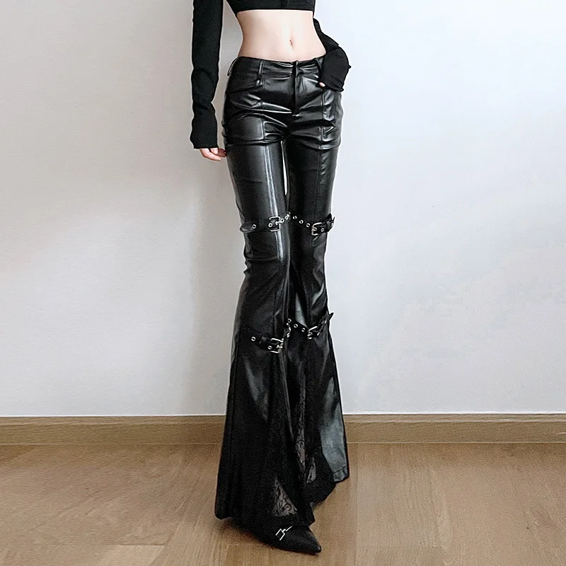 Women's PU Leather Flare Pants - огляд і ціна Women'S Fashion Trousers