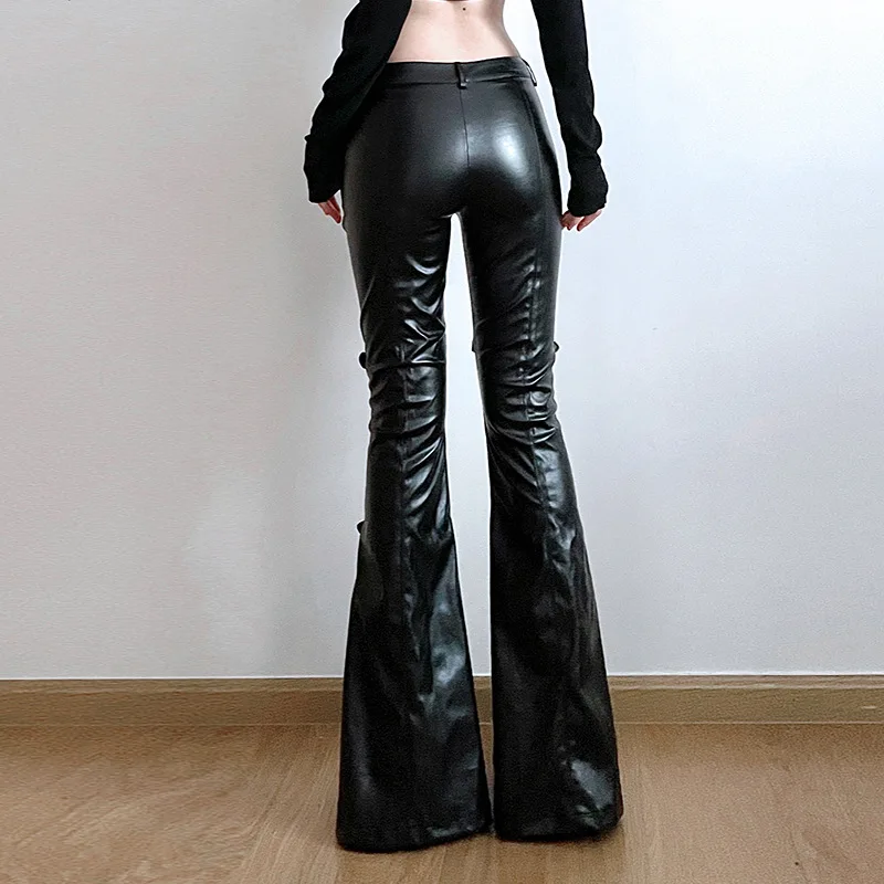Women's PU Leather Flare Pants - огляд і ціна Women'S Fashion Trousers