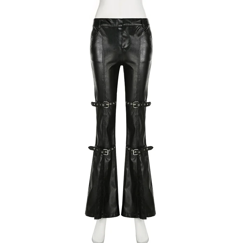 Women's PU Leather Flare Pants - огляд і ціна Women'S Fashion Trousers